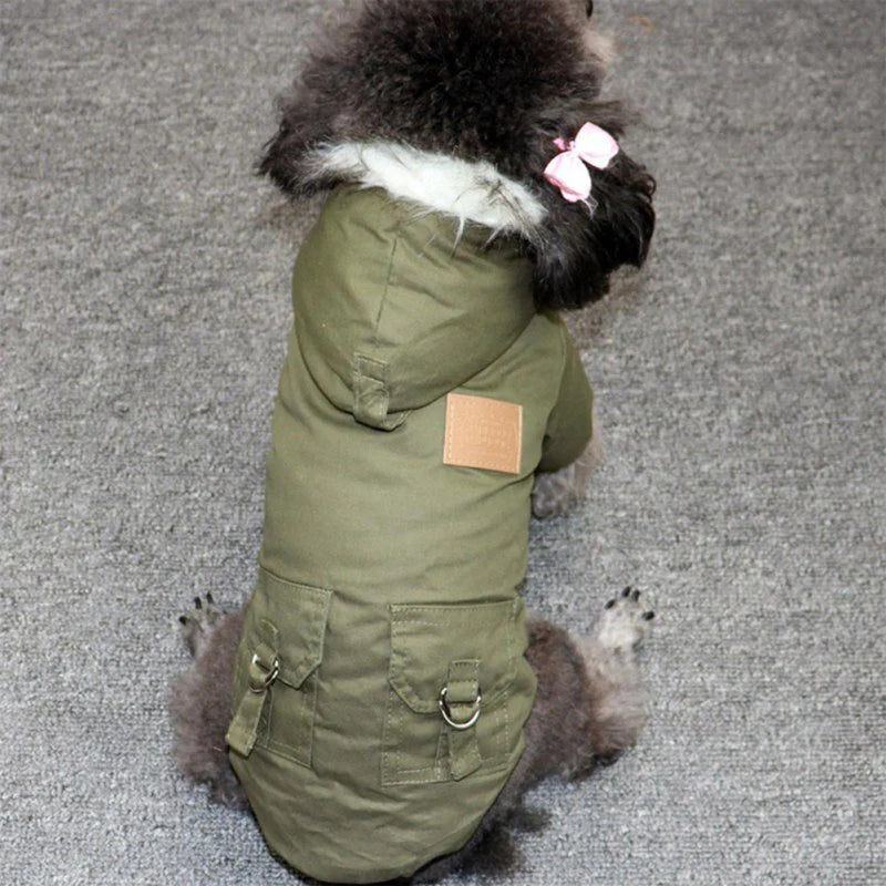 Giubbotto invernale premium per cani – Felpa con cappuccio per razze piccole e medie