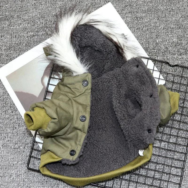 Giubbotto invernale premium per cani – Felpa con cappuccio per razze piccole e medie