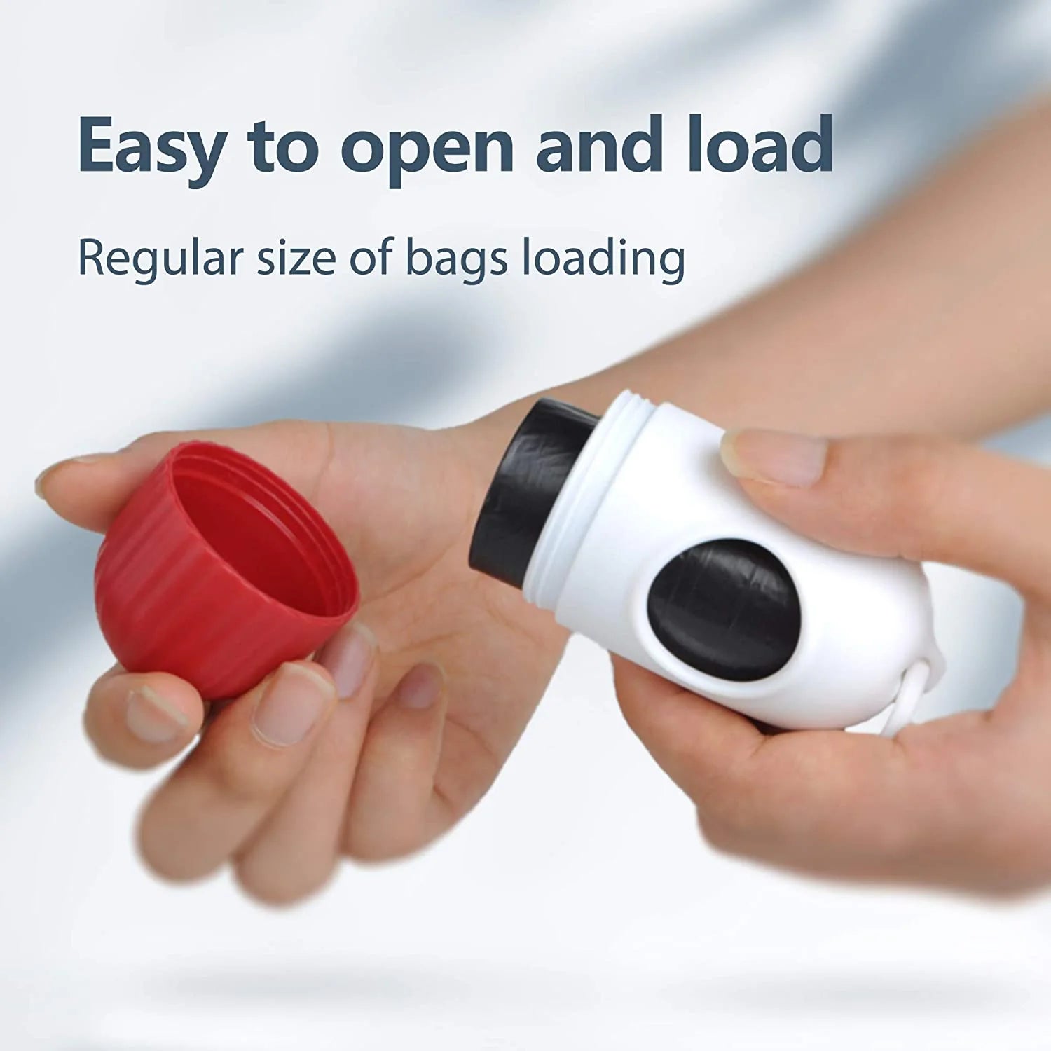 Guinzaglio retrattile 5 m con dispenser e sacchetti – Manico antiscivolo, nastro riflettente per cani e gatti fino a 20 kg