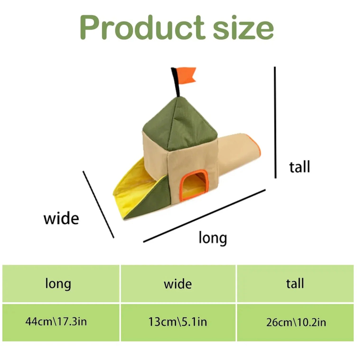 Tunnel a castello per animali – Ideale per porcellini d’India e piccoli roditori
