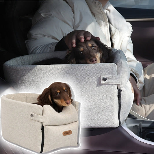 Sedile/trasportino da auto per cani e gatti – Letto portatile da viaggio sicuro per animali piccoli