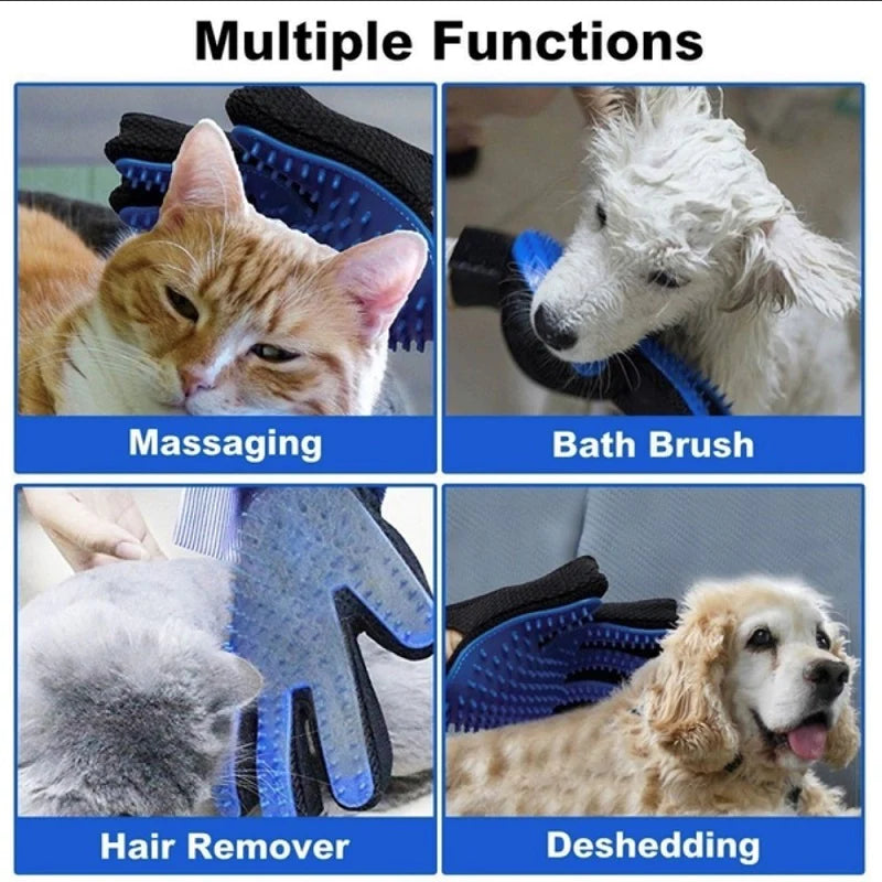 Guanto spazzola per cani e gatti – Per bagno, pulizia e rimozione del pelo in eccesso
